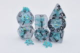 Blue Poison Frog RPG Dice Set