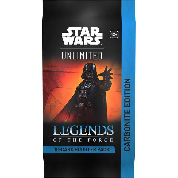 Star Wars card pack featuring Darth Vader with 'Legends of the Force' branding.