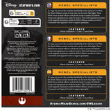Back of a Star Wars product packaging with text and branding.