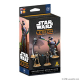 Star Wars Legion packaging with figurines on a white background