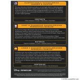 Back of a card featuring customizable Mandalorian leader and hunter information with text in multiple languages.