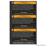 Imperial Death Troopers card from a collectible game expansion pack