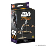 Star Wars Legion packaging with figures on speeder bikes