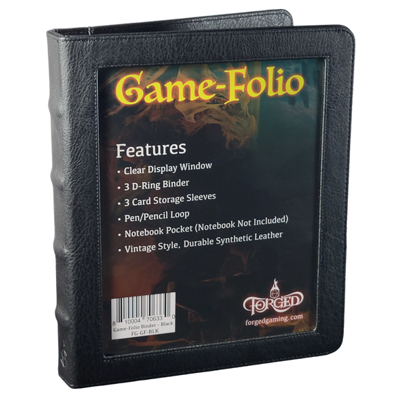 Game-Folio RPG Binder and Character Journal: Black