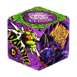 A cube-shaped collectible display box featuring vibrant Teenage Mutant Ninja Turtles artwork. The box is decorated with illustrations of Michelangelo fighting a blue creature, with 'IT'S TURTLE TIME!' printed on the top lid and 'MUTATED MAFIA!' in stylized text on the side.