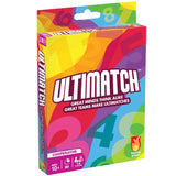 Colorful packaging of 'Ultimatch' game with abstract design and text.