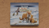 Board game box titled 'The Fox Experiment' by Folded Space on a wooden surface