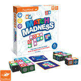 FoxMind Match Madness game set with colorful packaging and game pieces on a white background