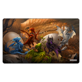 Illustration of various dragons hatching from eggs with a dark fantasy background.