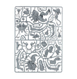 Decorative metal stencil with intricate cut-out patterns on a white background
