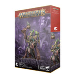 Warhammer Age of Sigmar game box with a miniature figure on a white background