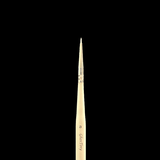 Paintbrush with a wooden handle on a black background