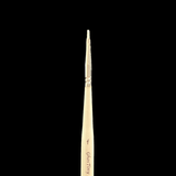 Artiste painting brush with silver ferrule on a black background