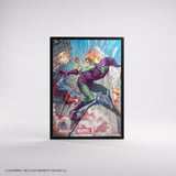 Framed Marvel-themed artwork with superhero character on a white background