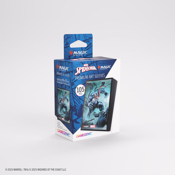 Pack of Marvel Spider-Man premium art sleeves on a white background