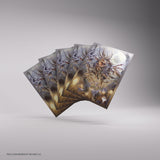 Collection of fantasy-themed trading cards on a gray background