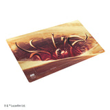 Star Wars-themed mouse pad with a lightsaber design on a white background