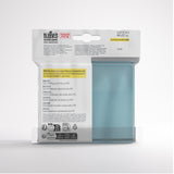 Pack of clear card sleeves with packaging on a white background