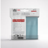 Pack of clear card sleeves with text on a white background