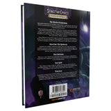 Back cover of a book titled 'Sebastian Crowe's Guide to Drakenheim' with text and branding on a white background.