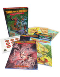 Collection of 'Terror from the Underdeep' books and packaging on a white background
