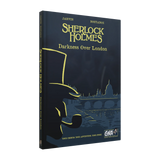 Book titled 'Sherlock Holmes: Darkness Over London' with a dark cover and yellow text.