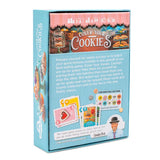 Board game box for 'Cover Your Cookies' with colorful graphics and text.