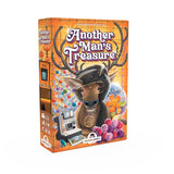 Board game box titled 'Another Man's Treasure' with a reindeer character on an orange background.