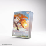 Card game box with dragon illustration on a white background