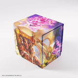 Fantasy-themed cube with colorful design on a white background