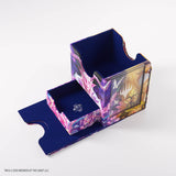 Card holder with colorful design on a white background