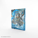 Card game binder with fantasy character design on a white background