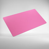 Pink rectangular mat on a light gray background