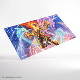 Colorful game mat with fantasy design on a white background