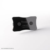 Black game card holder with 'GameGenie' branding on a white background
