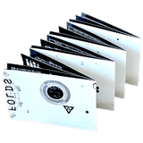Set of cassette tapes with labels on a transparent background