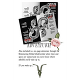 Magazine with snake illustration and text on a white background