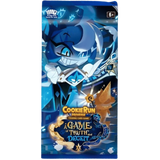 Cookie Run Braveverse trading card game packaging with a blue character on a white background