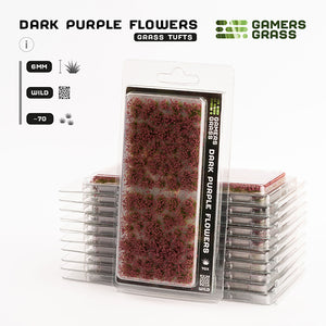 Gamers Grass Tufts: Dark Purple Flowers- Wild