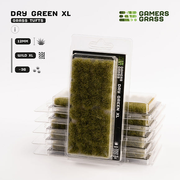 Gamers Grass Tufts: Dry Green XL 12mm- Wild XL