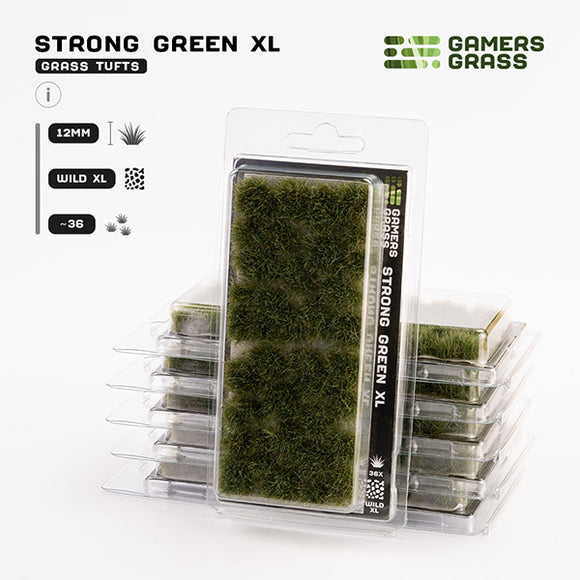 Gamers Grass Tufts: Strong Green XL 12mm- Wild XL