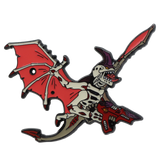 tryanid gargoyle with black accents on a white background