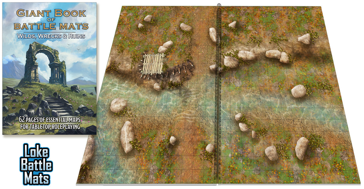 Giant Book of Battle Mats: Wilds, Wrecks & Ruins – Little Shop of 
