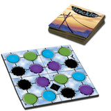 Board game with colorful circles and a box labeled 'Griddles' on a white background