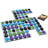 Board game with colorful tiles on a white background