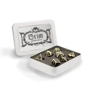 Grim Hollow: Metal Dice Set & Tin