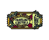 Logo for Grimaldi's Traveling Big Top Circus on a white background