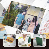 Collage of various printed materials including a photo of a couple, flyers, and brochures.