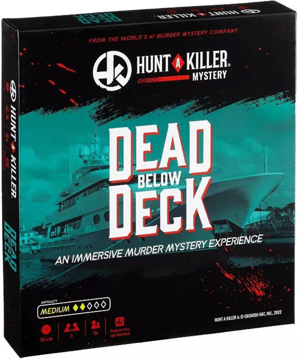 Box of 'Dead Below Deck' murder mystery game by Hunt 4 Killer