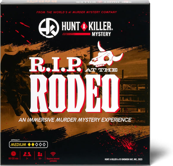 Box for 'R.I.P. at the Rodeo' murder mystery game by Hunt a Killer
